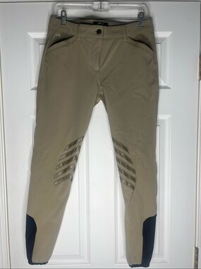 Equestrian Breeches with Silicone Knee Grip tan women’s breeches